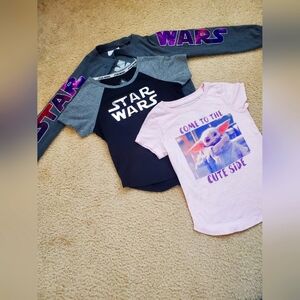 Star Wars Grey Shirt Girls Size 5/6